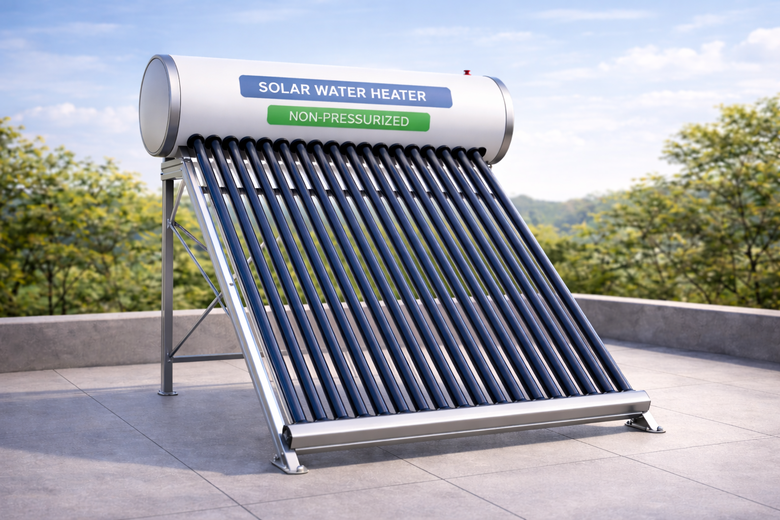 Non-Pressurised Solar Water Heater